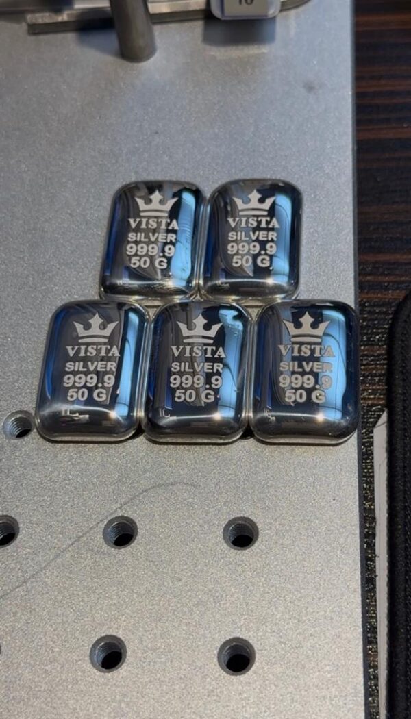 شمش نقره 50 گرمی 999.9 - تصویر 2