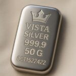 شمش نقره 50 گرمی 999.9