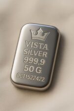 شمش نقره 50 گرمی 999.9