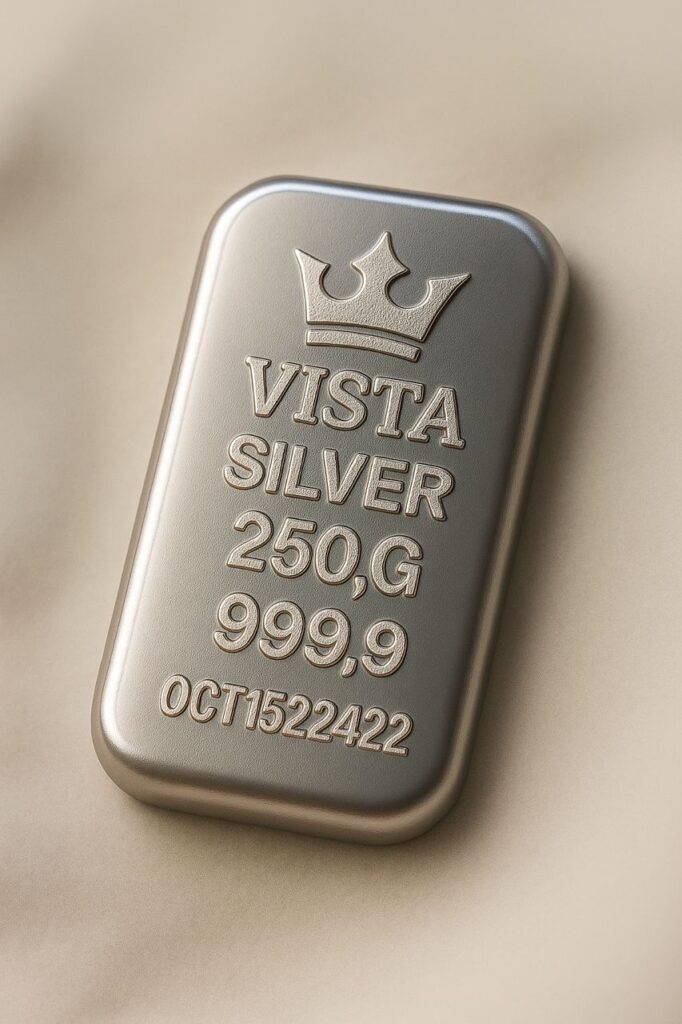 شمش نقره 250 گرمی ویستا